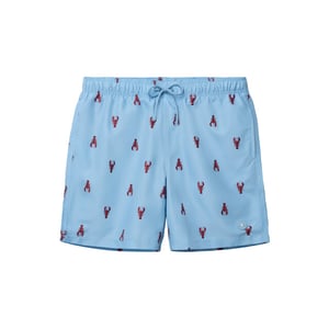 Shiwi Heren zwemshort mike 7" kreeft print blauw/rood