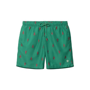 Shiwi Heren zwemshort mike 7" kreeft print groen/rood