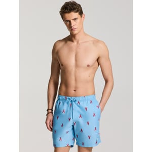 Shiwi Heren zwemshort mike 7" kreeft print blauw/rood