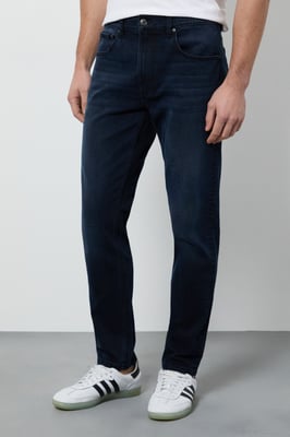 Blue Black Mid Wash Stretch Slim Fit Jean
