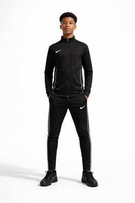 Kids Park 26 Dri Fit Full Zip Tracksuit in Black