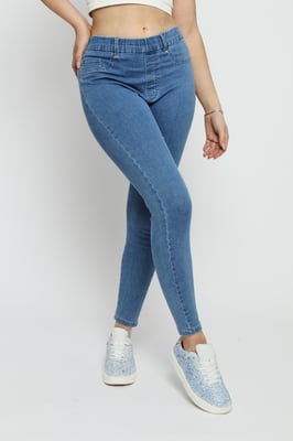 Womens High Rise Jegging Mid Blue