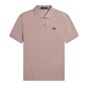 Fred Perry Black Logo Dark Pink Polo Shirt