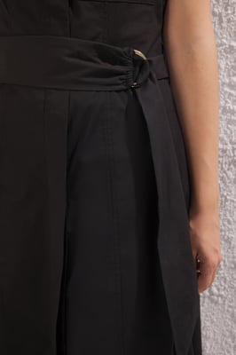 Damesjurk, recht model, mouwloos, midi-lengte, casual/dagelijks.