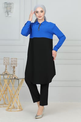Rits Detailed Tuniek Indigo