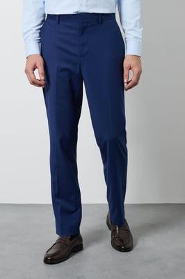 French Navy Tailored Fit Essential Suit Trousers