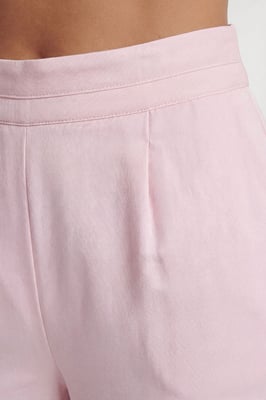 Hammered Satin Wide Leg Woven Trouser
