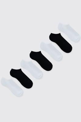 7 PK Plain Sport Half Terry Trainer Socks
