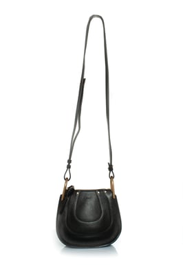 Chloe, svart mini Hayley hobo-väska