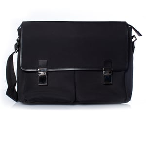 Gucci, zwarte canvas schoudertas
