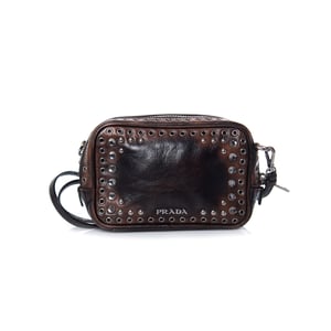 Prada, Vitello vintage-mässväska med utsmyckning från Prada.