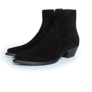 Saint Laurent – ​​Lukas – Svarta ankelboots i ullmocka