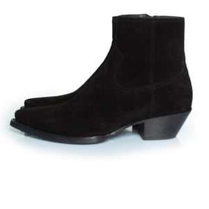 Saint Laurent – ​​Lukas – Svarta ankelboots i ullmocka