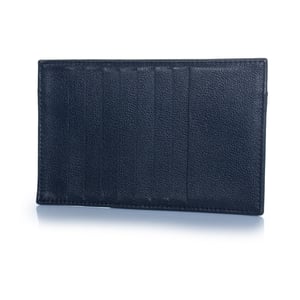 Chanel, blauwe leren ritsportemonnee met kaartsleuf