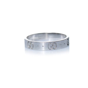 Gucci, icon 18kt witgouden ring in zilver