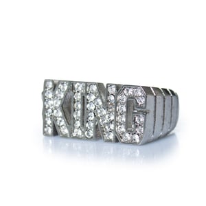 Dolce & Gabbana, zilveren KING ring met strass