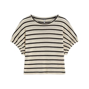 Summum top striped gauze 3s5322-30787 702 pebble beige