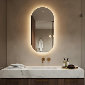 Lumoire ® spiegel met verlichting lux 50 x 90 cm ovaal badkamerspiegel -