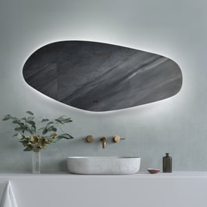 Lumoire ® spiegel met verlichting river 100 cm organisch badkamerspiegel -