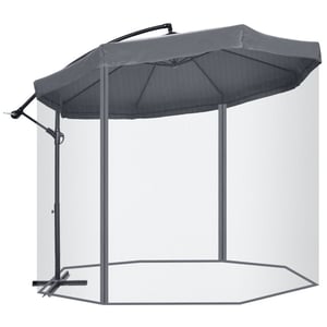 4goodz Zweefparasol met klamboe insectennet- diameter 3 mtr -