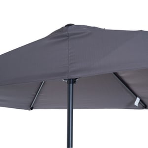 4goodz Halfronde aluminium muurpparasol met zwengel -