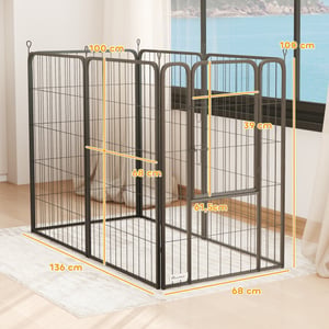 4goodz Heavy duty puppyren 6 panelen 100 cm hoog