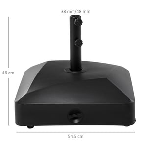 4goodz Outsunny parasolvoet met wielen voor Ø38/48mm parasols max 60 kg