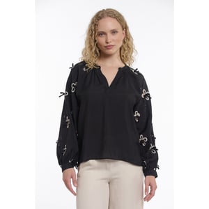 Rino & Pelle Ginger.7002623 rino&pelle long balloon sleeve blouse black