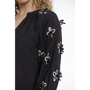 Rino & Pelle Ginger.7002623 rino&pelle long balloon sleeve blouse black