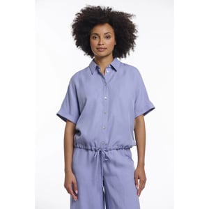 Rino & Pelle Rune.7002623 rino&pelle cropped short sleeve blouse brushed blue