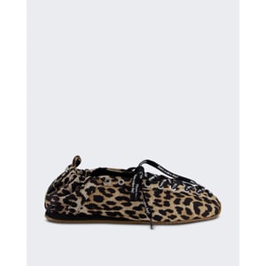 Ganni Dames ballerina's met luipaardprint