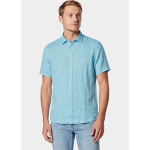 Blue Coast Overhemd korte mouw heren 100% linnen, regular fit 115l/0016