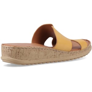 Hush Puppies Eloise Leren Dames Mosterd Sandalen