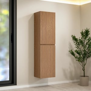 Mirlux Badkamermeubel set verona 60cm- warm eiken wastafel zwart