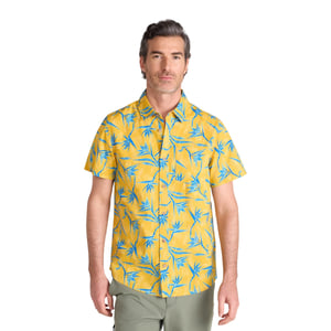 Mountain Warehouse Heren Tropische Boomtak Korte Mouwen Shirt (Mosterd)