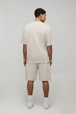 Oversized Waffle T-Shirt & Shorts Set