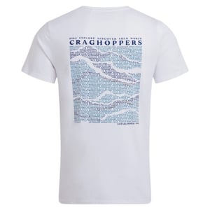 Craghoppers Mens Lucent II Mountain Back Print Short-Sleeved T-Shirt (White)