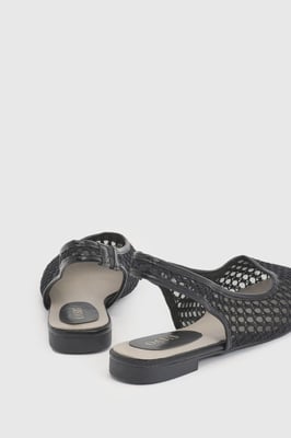 Shauna Faux Leather Lace Slingback Ballet Pumps