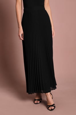 Pleated Georgette Maxi Skirt