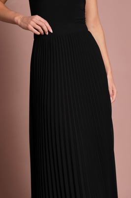 Pleated Georgette Maxi Skirt