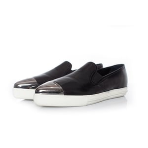 Miu Miu, slip on sneakers in black leather