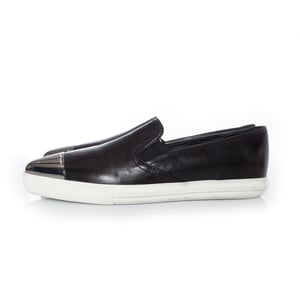 Miu Miu, slip on sneakers in black leather