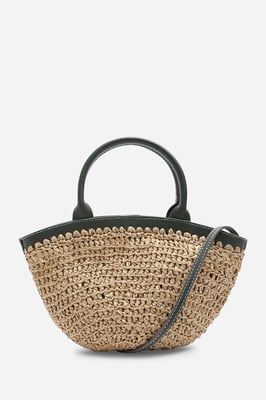 Where's That From Womens Jianna Woven Raffia Tote With Cross Body