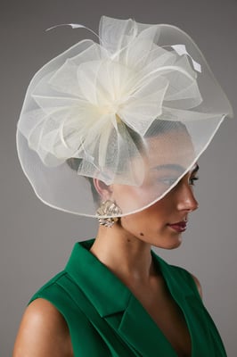 Structured Mesh Bow Flat Fascinator