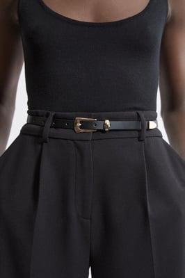 Skinny Leather Belt