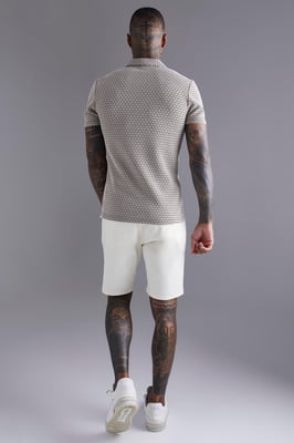 Slim Short Sleeve Mini Geo Shirt