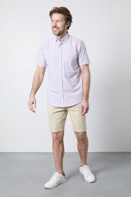 Purple Classic Check Short Sleeve Shirt