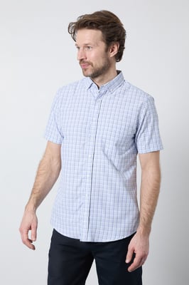 Light Blue Classic Check Short Sleeve Shirt