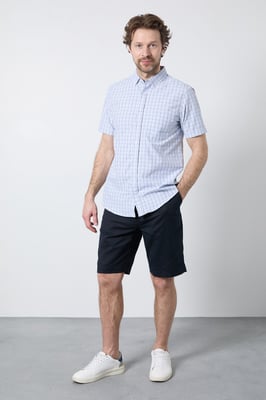 Light Blue Classic Check Short Sleeve Shirt
