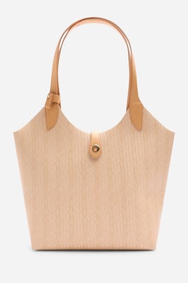 Wheres That From Womens Akira Raffia Shoulder Bag with Contrast Front Pocket